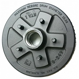 Dexter Hub and Drum for 3500 Lbs Axle - 5 on 5 Inch Bolt Pattern - 008-249-07