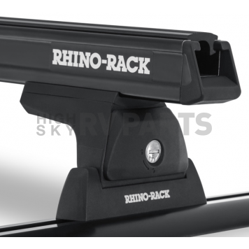 Rhino-Rack USA Roof Rack - 63 Inch Black 220 Pound Capacity 2 Bars - Y01-120B-2