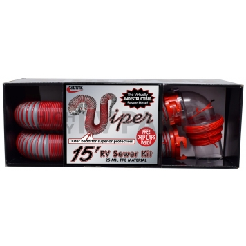 Valterra Viper Sewer Hose 15' Length with 90 Degree Adapter D04-0450 -1