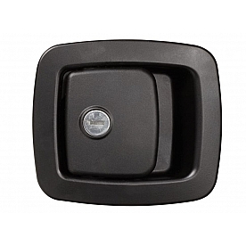 RV Designer Entry Door Latch Black without Dead Bolt Single Key T511