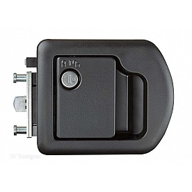 RV Designer Entry Door Latch Black - T505