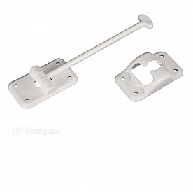 Door Catch T-Style White 6 inch Plastic - E235