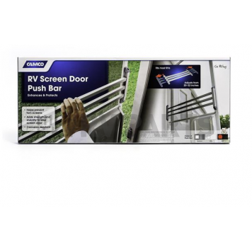 Screen Door Push Bar Black Adjustable 20 inch To 32 inch - 43976-1