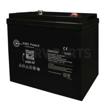 Aims Power AGM Deep Cycle 6V Battery - AGM6V225G-2