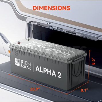 Rich Solar 12.8 Volt ALPHA™ Group 31 Lithium Battery - RS-B122S-3