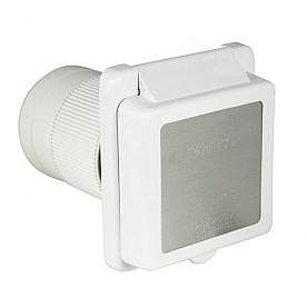 Marinco Outdoor Receptacle 50 Amp Square White - 6353ELRV 