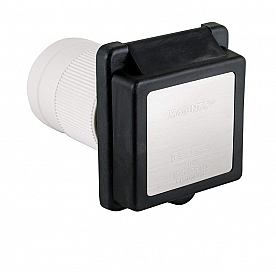 Marinco Receptacle Outdoor/ Indoor 50 Amp Black - 6353ELRV.BLK