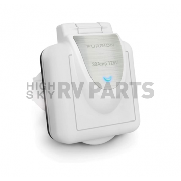 Furrion F30ITS-PS-AM Outdoor Square Receptacle 30 Amp Male White - 431861