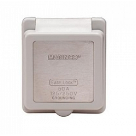 Marinco Cover for 30 Amp Receptacle White - 301ELCB
