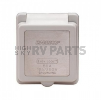 Marinco Cover for 30 Amp Receptacle White - 301ELCB