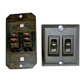 Airstream Switch Body With Rockers 2 Gang Brown 511100