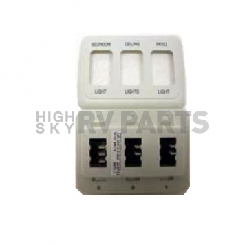 Switch Body with Cover 3 Gang White 511658