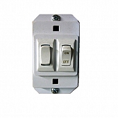 Switch Body with Rocker SW 2 Gang White - 511567-02