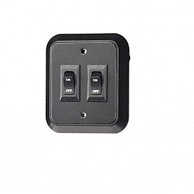 Switch Body With Rockers 2 Gang Black - 511567-01                                        