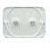 JR Products TV Cable Entry Plate - Dual Cables White - 543-B-2-A