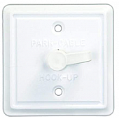 JR Products TV Cable Entry Plate F-Style White - 47795