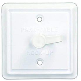 JR Products TV Cable Entry Plate F-Style White - 47795