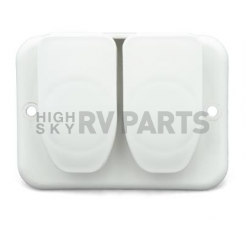 JR Products TV Cable Entry Plate White - 543-A-2-A-2