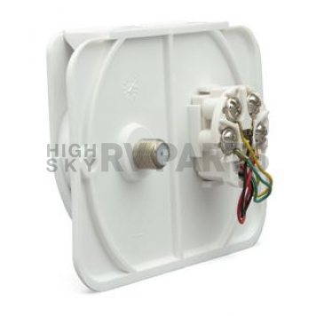 JR Products TV Cable Entry Plate White - 543-A-2-A-1