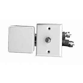 Prime Products TV Cable Entry Plate - Weather Proof Colonial White 