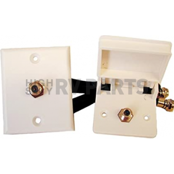 Prime Products Wall Mount TV Cable Entry Plate White - 08-6215
