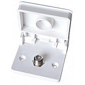 RV Designer TV Single Cable Entry Plate White - T111