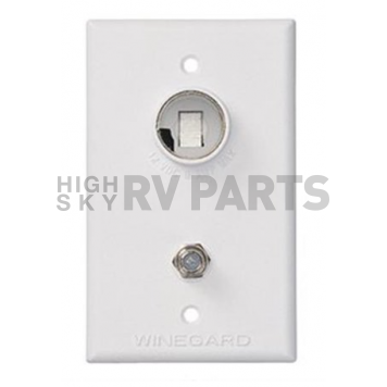 Winegard Receptacle - Coaxial Cable Satellite Input White - TG-7341