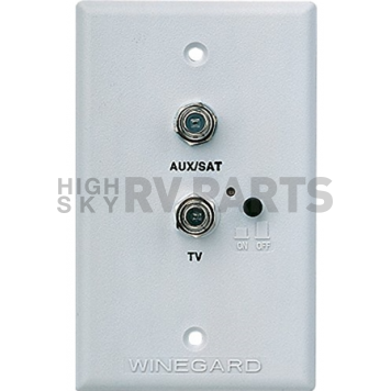Winegard Wall Plate Power Supply TV Antenna/ Two Set Splitter - RV-7542