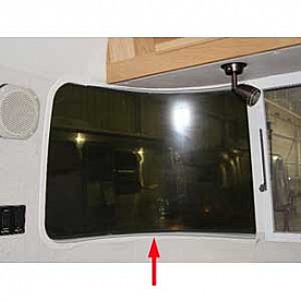 Trim Ring Lower Road Side White for Airstream Window Wrap 201579-01