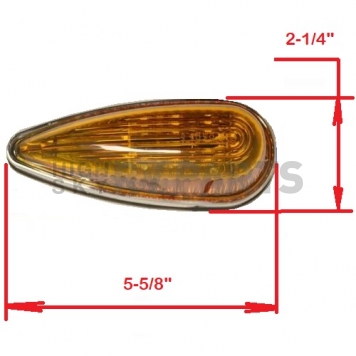 Airstream Marker Light Clearance Tear Drop Amber LED 512859-3