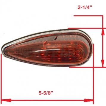 Airstream Marker Light Clearance Tear Drop Red LED 512860-5