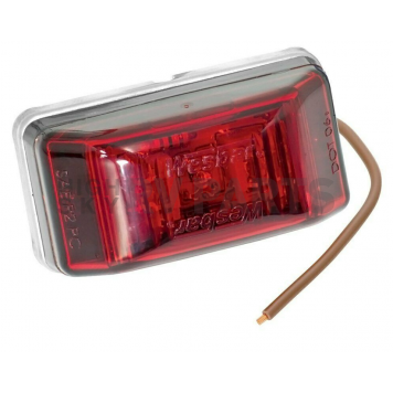 Wesbar Trailer Clearance Light LED with Red Lens Rectangular