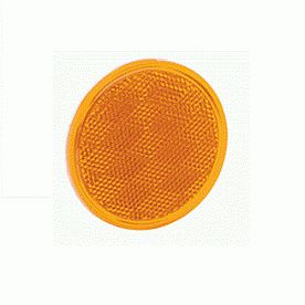 Amber Reflector 2 inch with Adhesive Backing 180396