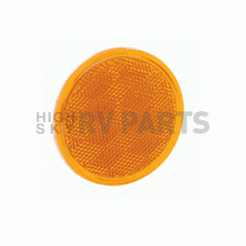 Amber Reflector 2 inch with Adhesive Backing 180396