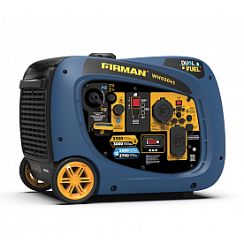 Firman Hybrid/ Whisper Series Power Inverter Generator - Gasoline/Liquid Propane 3300 Watt - WH03041