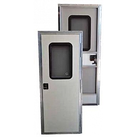 RV Entry Door - Square Corners White - Right Side Hinges - 26 inch x 78 inch