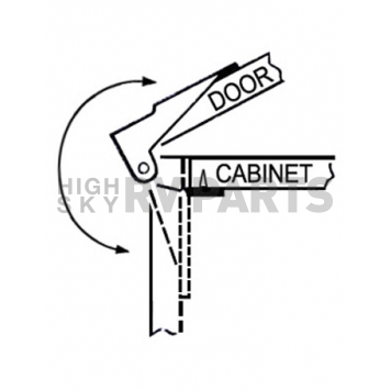 Wardrobe Door Hinge Pivot Nickel Plated (Pack of 2) 382159-2
