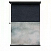 Carefree RV Window Shade Manual 40 Inch Black Split Design - 12040ZA36R-RP