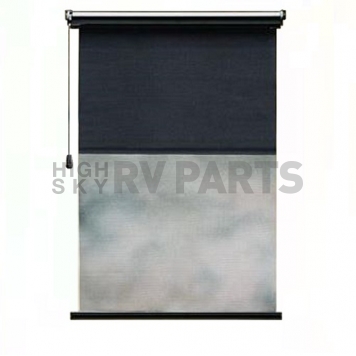 Carefree RV Window Shade Manual 24 Inch Black Split Design - 12024ZA36L-RP