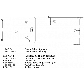 Table top 29.31 x 39 Signature - 967154-1