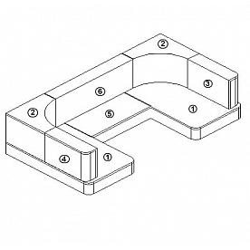 Foam Cushion and Ultraleather Cover - Full Set 22' FB - 704274X