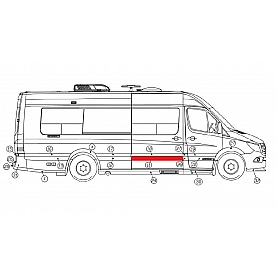 Body Panel Sliding Door Black NCV3 - 203624-18B