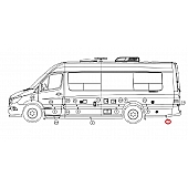 Extended Driver Side Rear Transition Black - 203624-41B