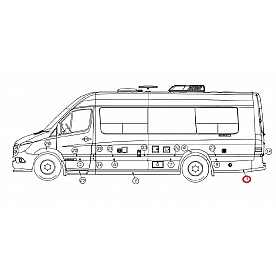 Extended Driver Side Rear Transition White - 203624-41W
