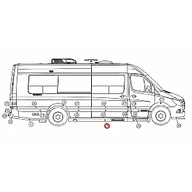 Passenger Side Rocker w/step & Exhaust Notch White - 203624-69W
