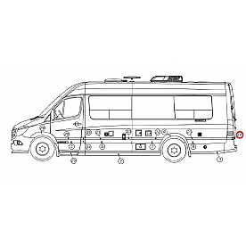 Driver Side Top Closeout Rear Bumper White - 203624-23W