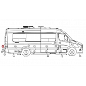 Passenger Side Rocker w/step & Exhaust Notch Black - 203624-69B