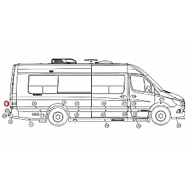 Passenger Side Rocker w/step & Exhaust Notch Black - 203624-69B