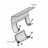 Rear Bumper Hitch Cover White - 203624-47W