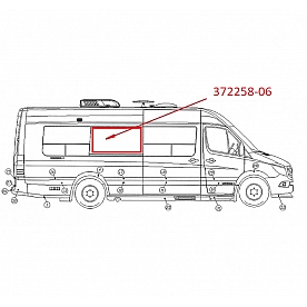 Curb Side Window Glass Fixed 372258-06